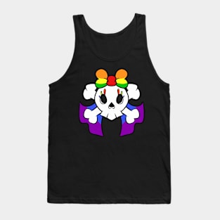 Pretty Skulls rainbow ribbon Tank Top